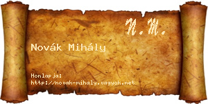 Novák Mihály névjegykártya