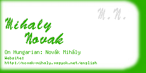 mihaly novak business card